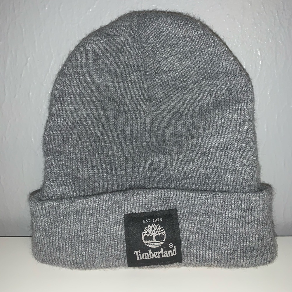 Grey Timberland Beanie 🌫